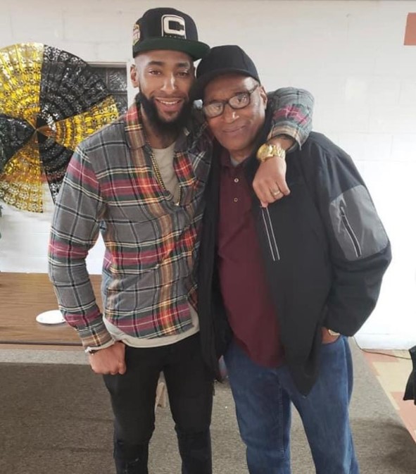 Willie Taylor with his dad