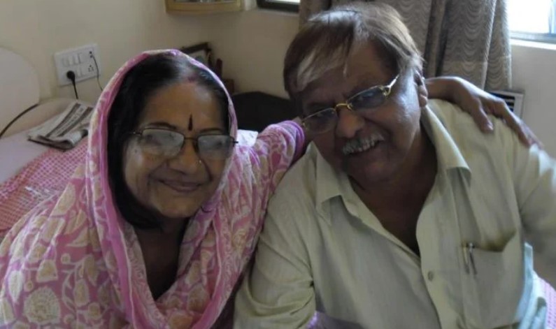 Arvind Vekaria with his wife