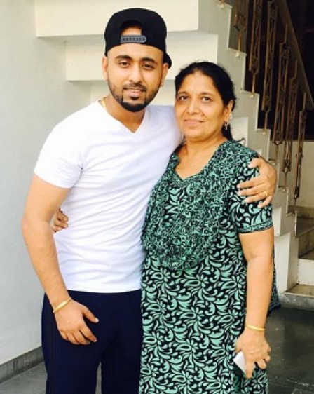 Gupz Sehra with his mother