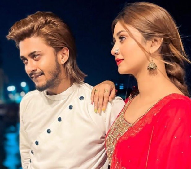 Hasnain Khan with Sana Khan