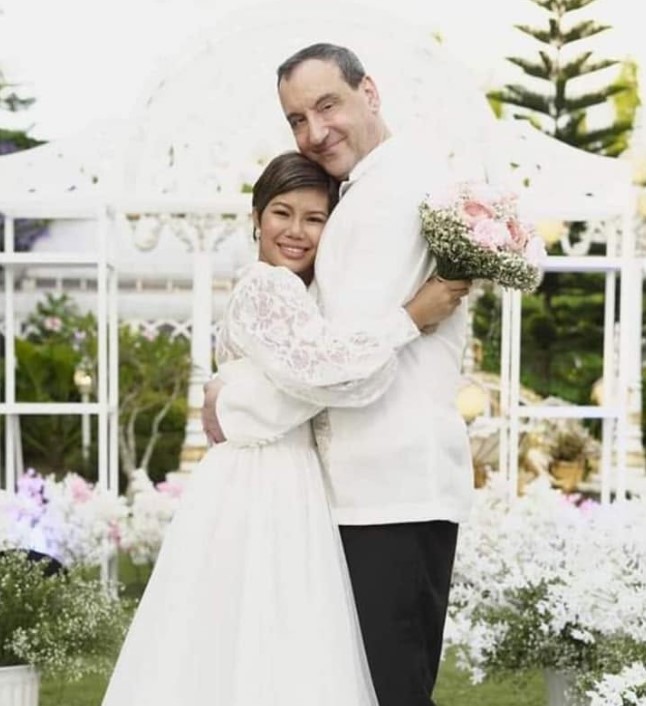 Katrina Velarde with her husband