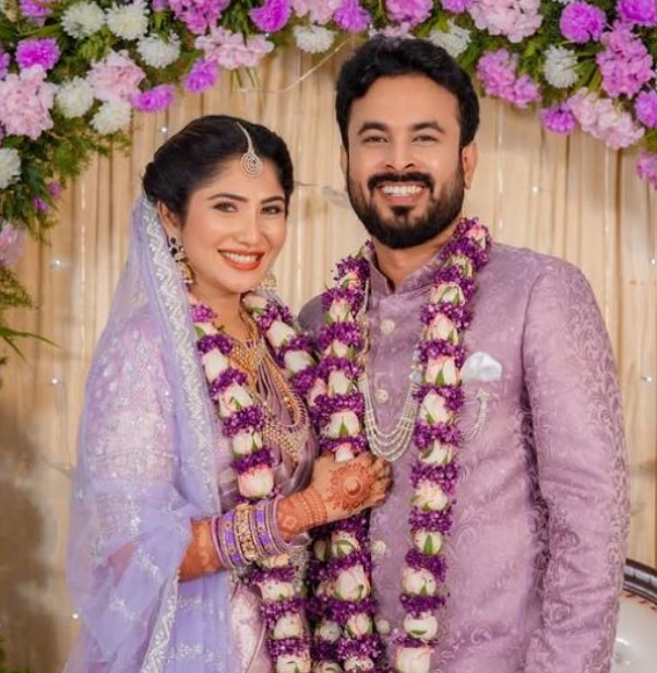 Maria Juliana with her husband