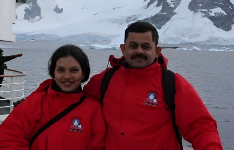 Neelkanth Mishra with his wife