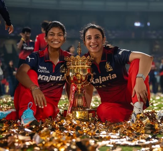 Prema Rawat after winning WPL as RCB player