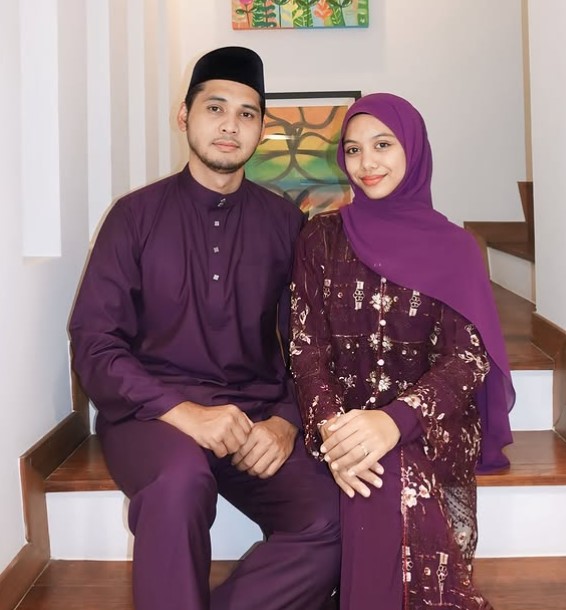Sarah Suhairi with her husband