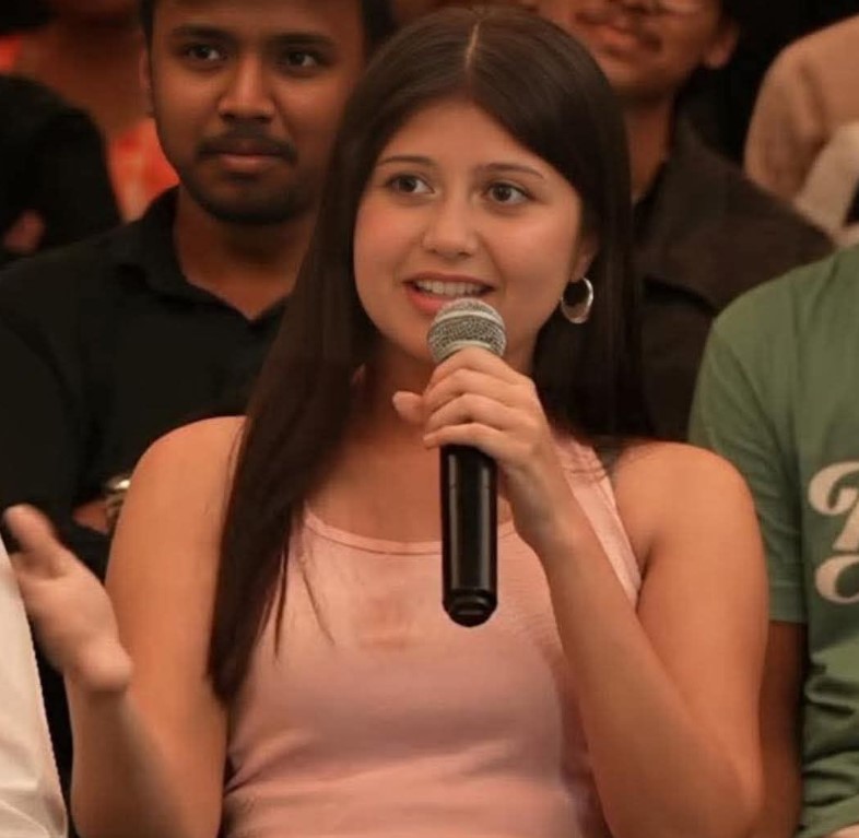 Sejal Pawar from a video during a conversation on the comedy show