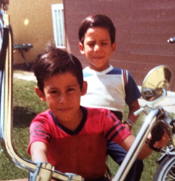 Tommy Montoya's childhood image with his brother
