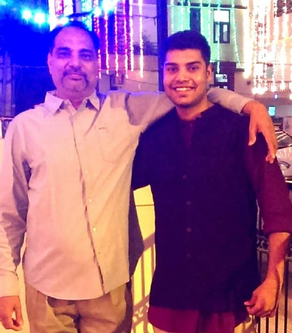 Yash Bhardwaj with his dad