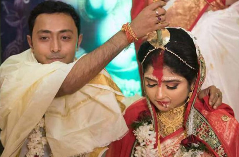 Aditi Munshi with her husband