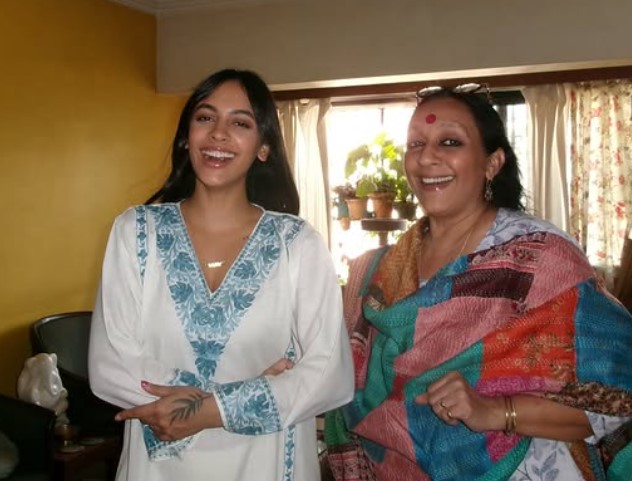 Ambika Nayak with her mom
