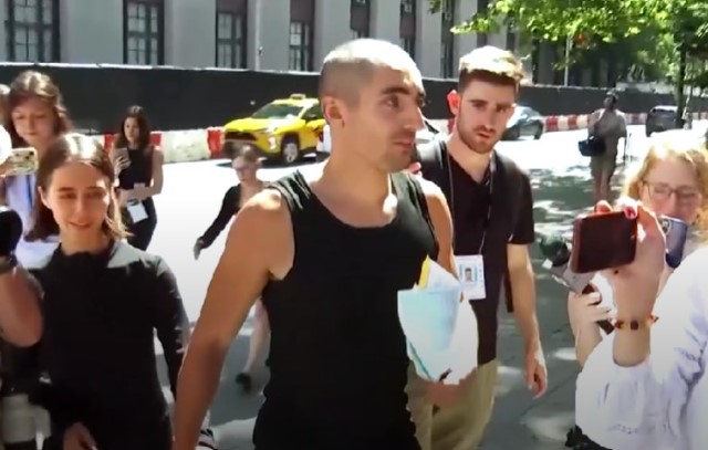 Angela Nikolau and Ivan Beerkus after being arrested