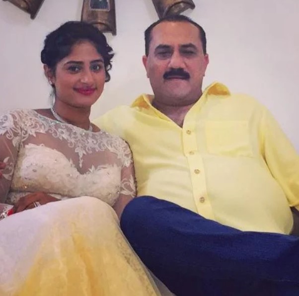 Chandni Anand Ghai with her dad
