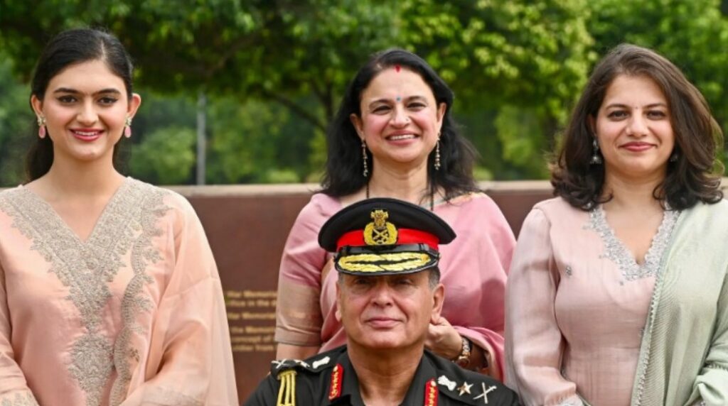 Dhiraj Seth with his wife and daughters