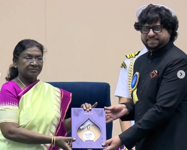 Honey Trehan receives the National Award for Best Malayalam Film for Ullozhukku