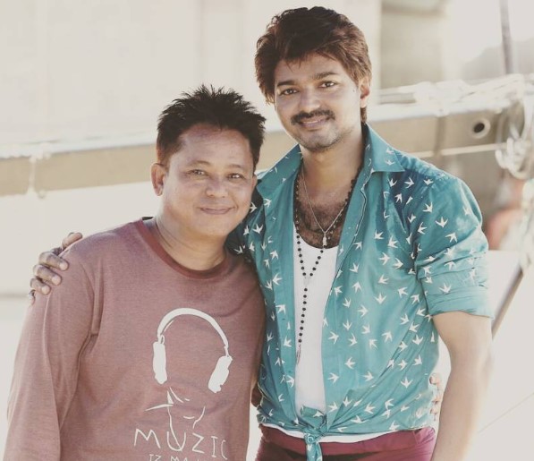 Japan Kumar with Thalapathy Vijay