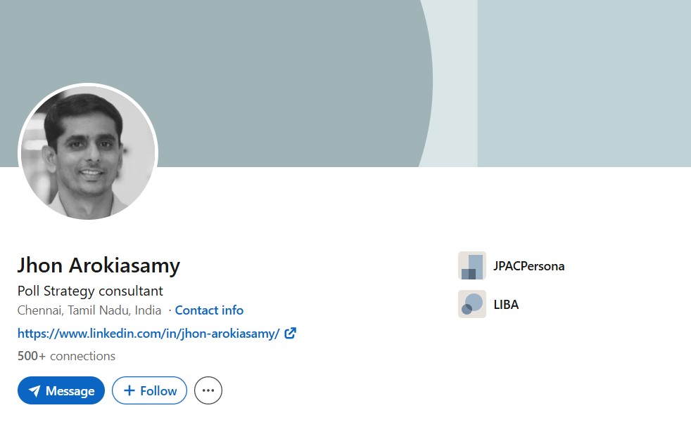 John Arokiasamy's LinkedIn profile