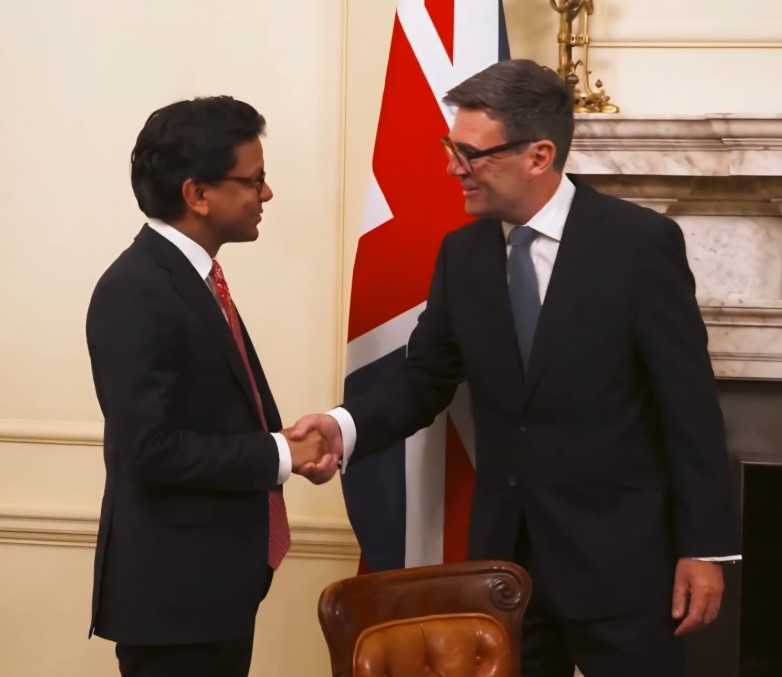 Kanishka Narayan while meeting with UK Prime Minister Andy Burnham