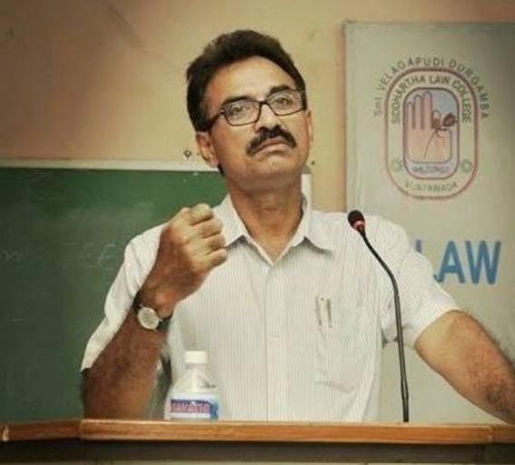 L. Nageswara Rao while delivering a lecture at a college