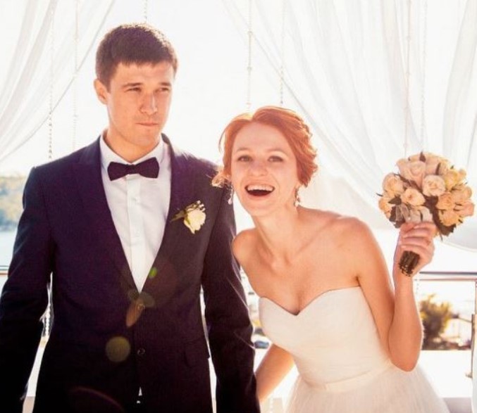 Mykhailo Fedorov and his wife's wedding image
