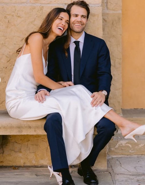 Natalie Kuckenburg with her husband Paul Wesley