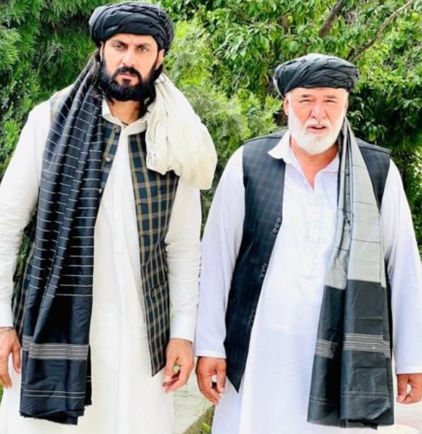 Shapoor Zadran with his father