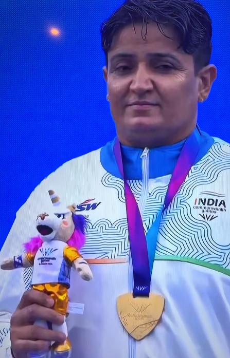 Sharmila Dhankar won the gold medal in the women's shot put F57 at the 2026 Commonwealth Games