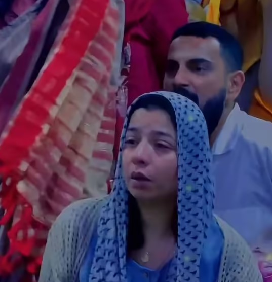 Shekhar Chaudhary with Jasmine Sandlas during a tour to Vrindavan