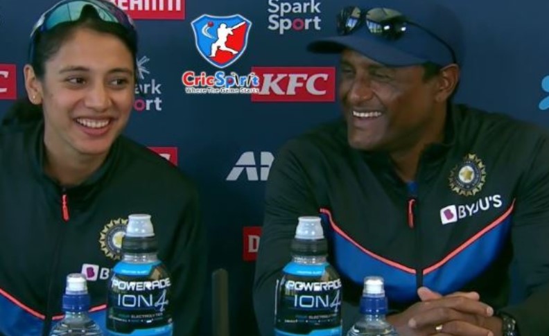 Subhadeep Ghosh with cricketer Smriti Mandhana
