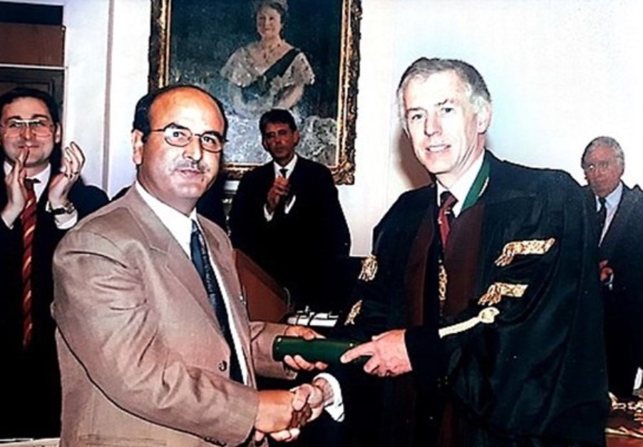 Syed Amin Tabish while receiving FRCP in United Kingdom in 2002