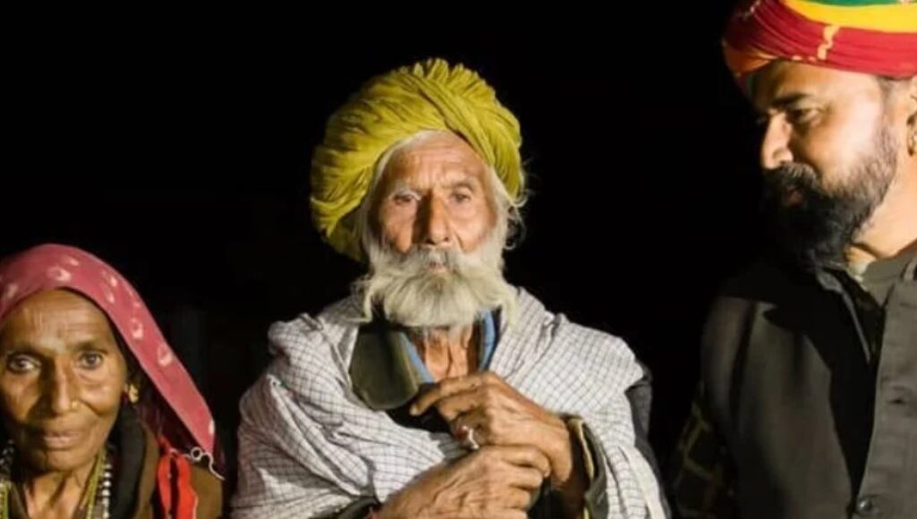 Taga Ram Bheel with his parents