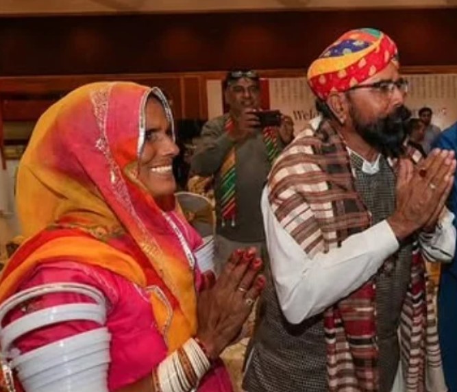 Taga Ram Bheel with his wife