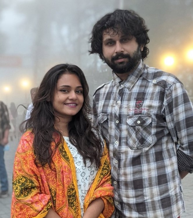 Amartya Bhattacharyya with his wife