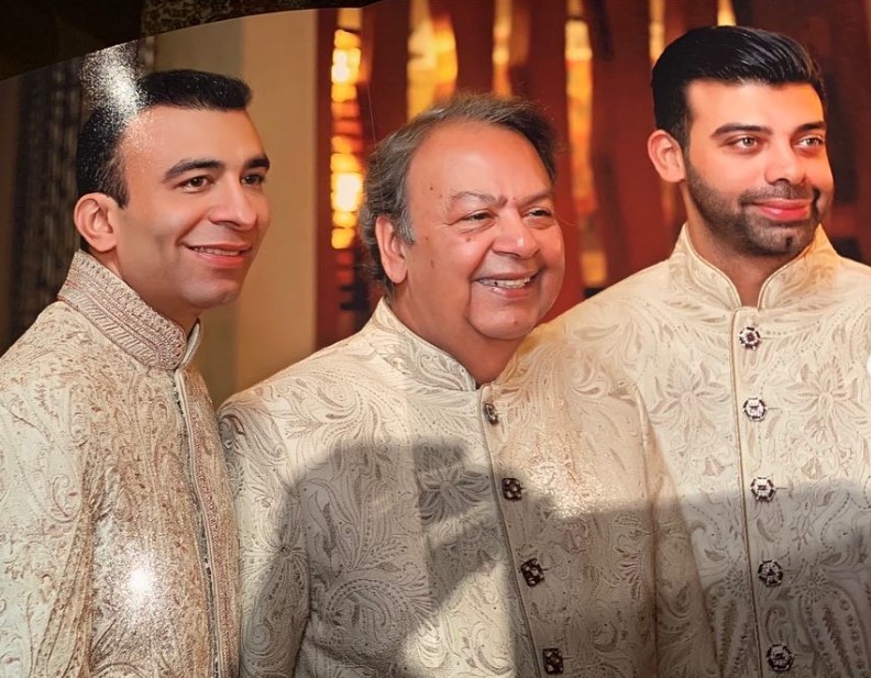 Amit Bhatia with his father and brother