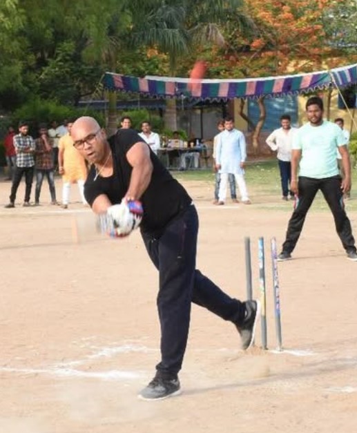 Arvind Dharmapuri while playing cricket