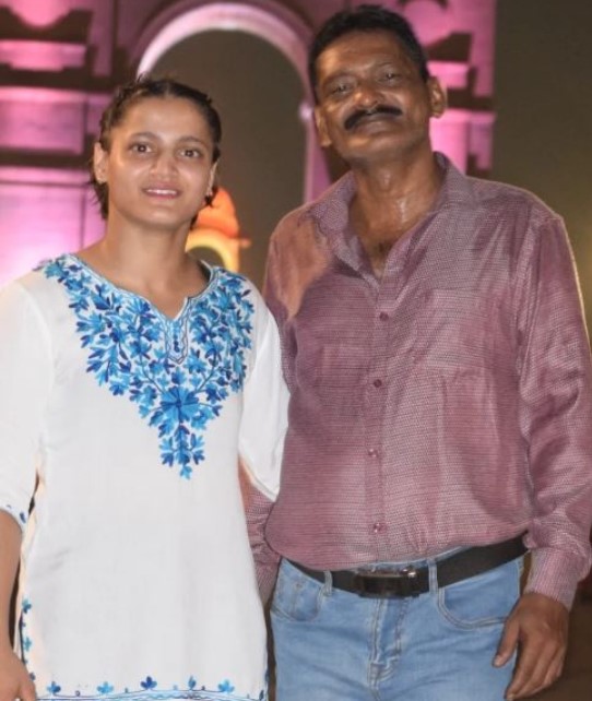 Asmita Dey with her dad