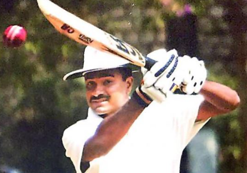 C. V. Anand while playing cricket