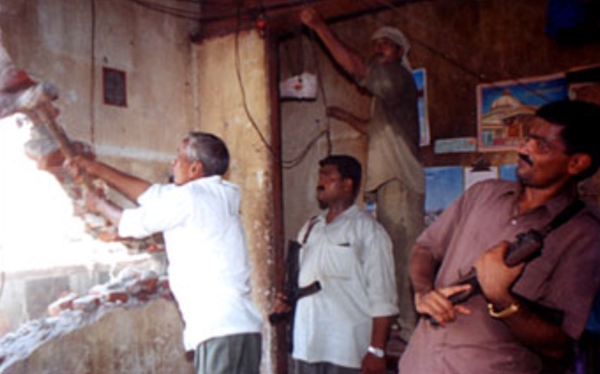 G. R. Khairnar during a demolition of a structure belonging to underworld don Dawood Ibrahim
