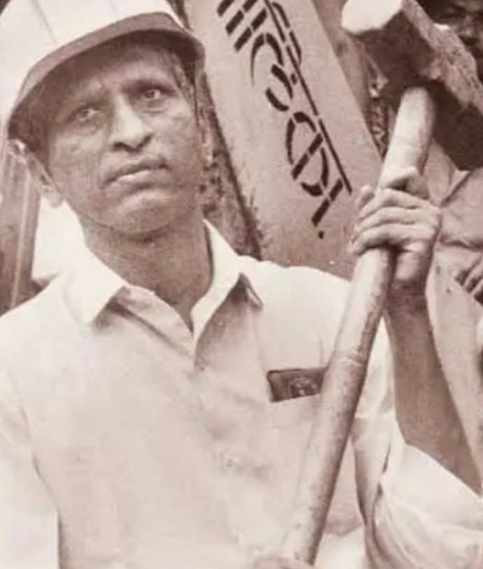 G. R. Khairnar's old image during work at a demolition site