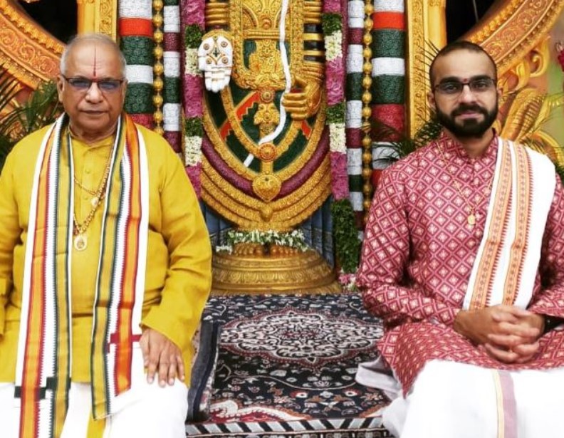 Garimella Balakrishna Prasad with his son Garimella Anila Kumar