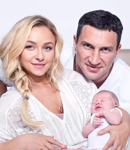 Hayden Panettiere with her ex-fiancé Wladimir Klitschko and daughter