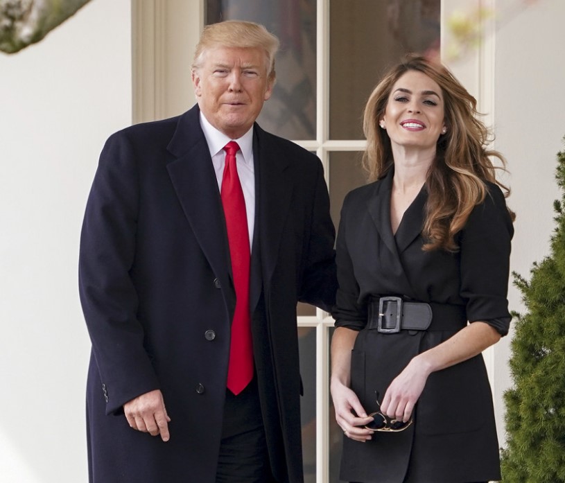 Hope Hicks with Donald Trump