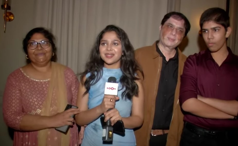 Niharika Chouksey with her parents and brother