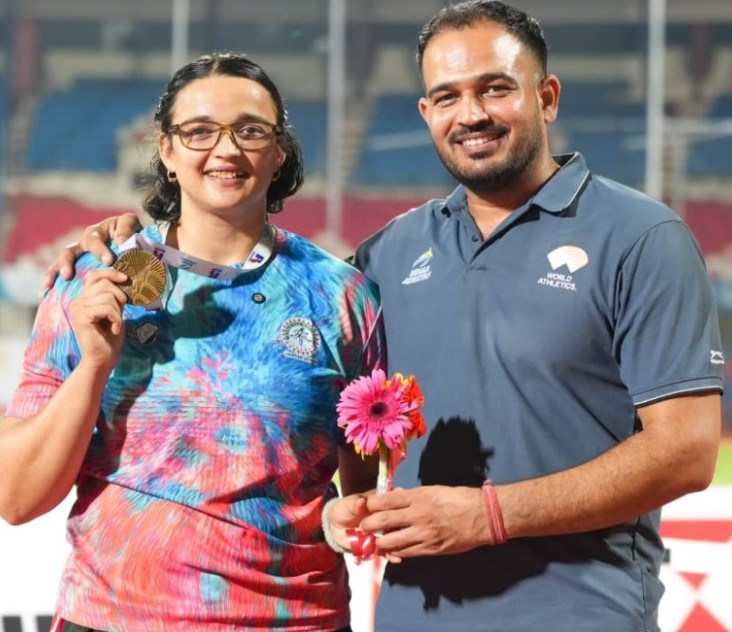 Seema Kaliramna with her husband
