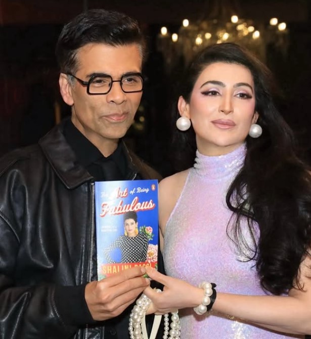 Shalini Passi promoting her book book The Art of Being Fabulous with Karan Johar
