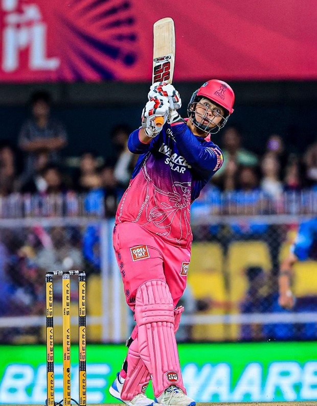 Vaibhav Suryavanshi playing during the IPL for Rajasthan Royals